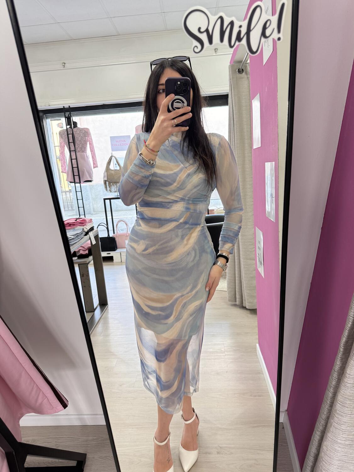 NOVITÀ Abito lungo a fantasia