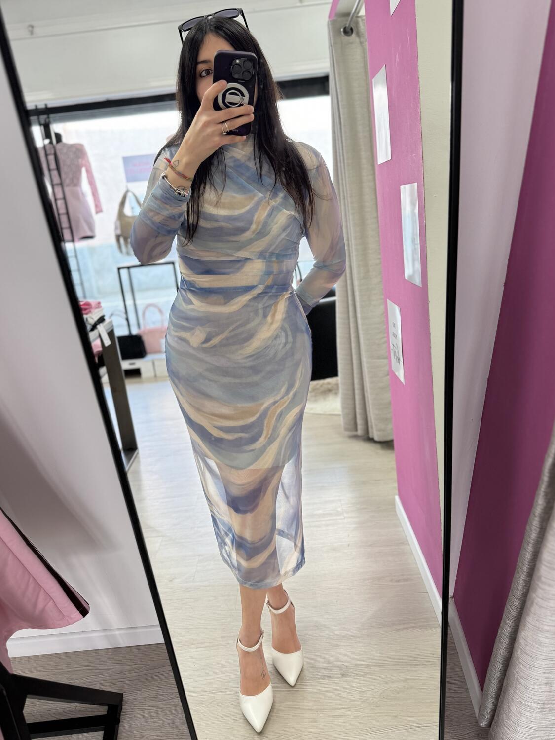 NOVITÀ Abito lungo a fantasia