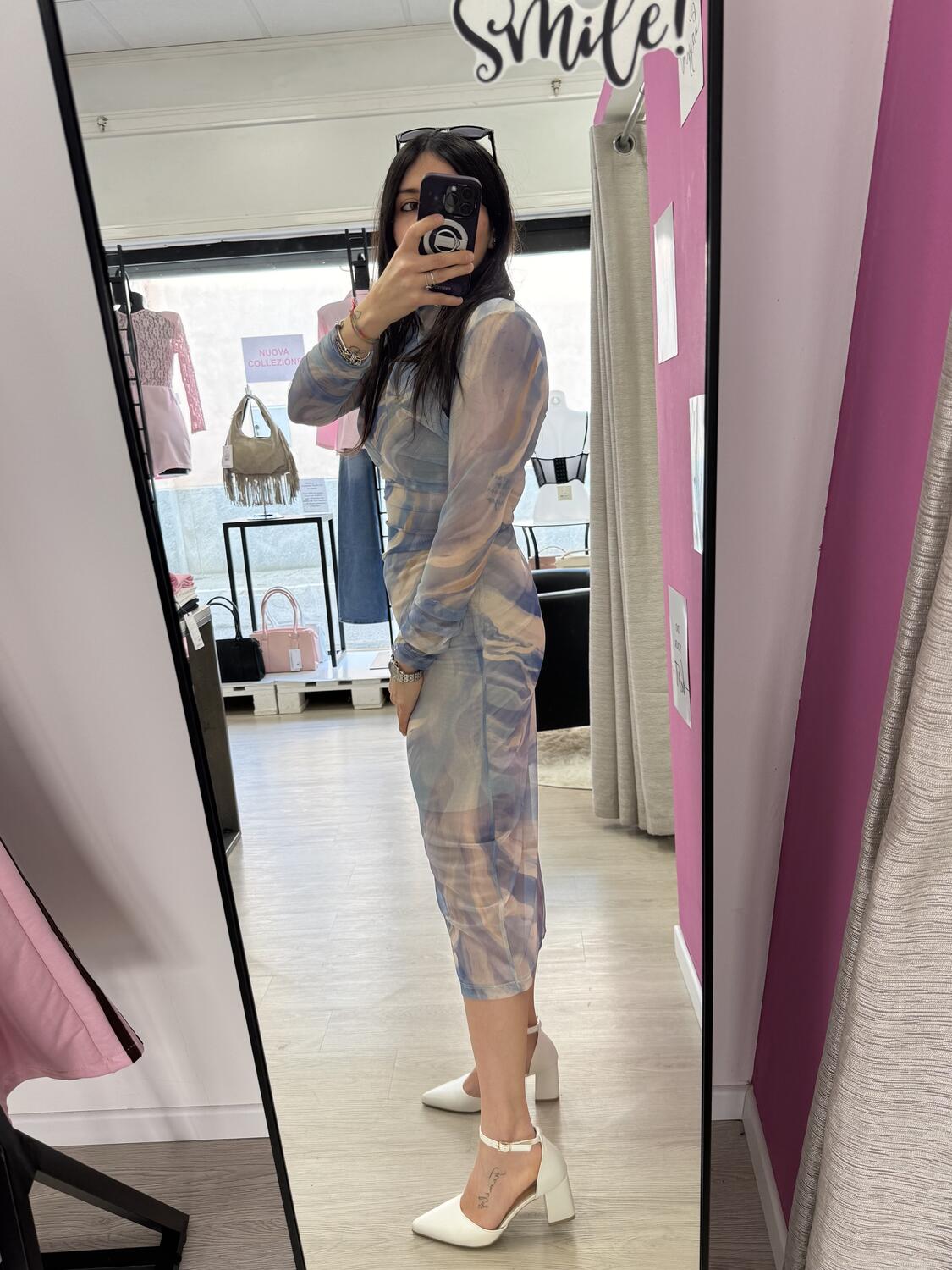 NOVITÀ Abito lungo a fantasia