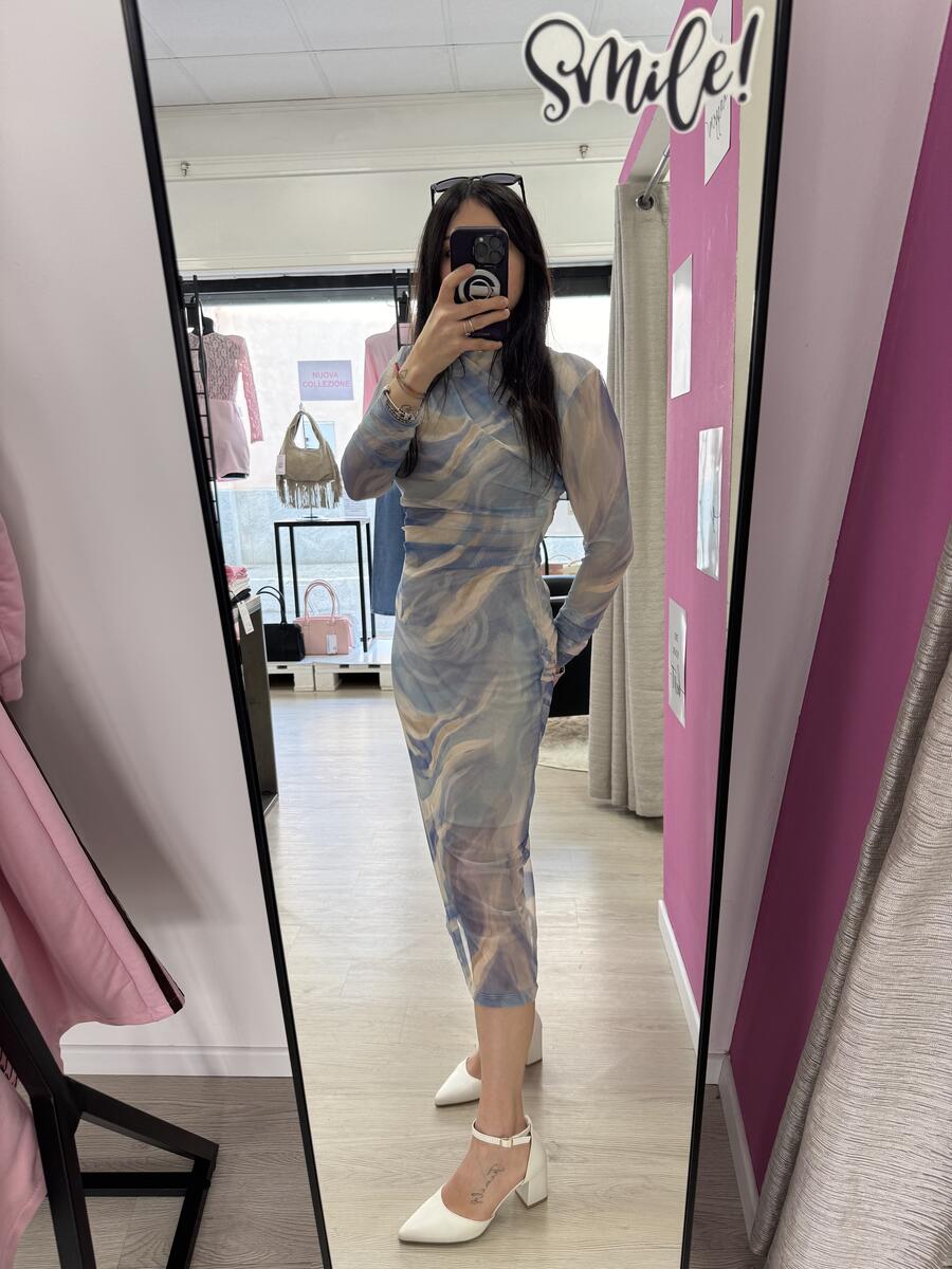 NOVITÀ Abito lungo a fantasia