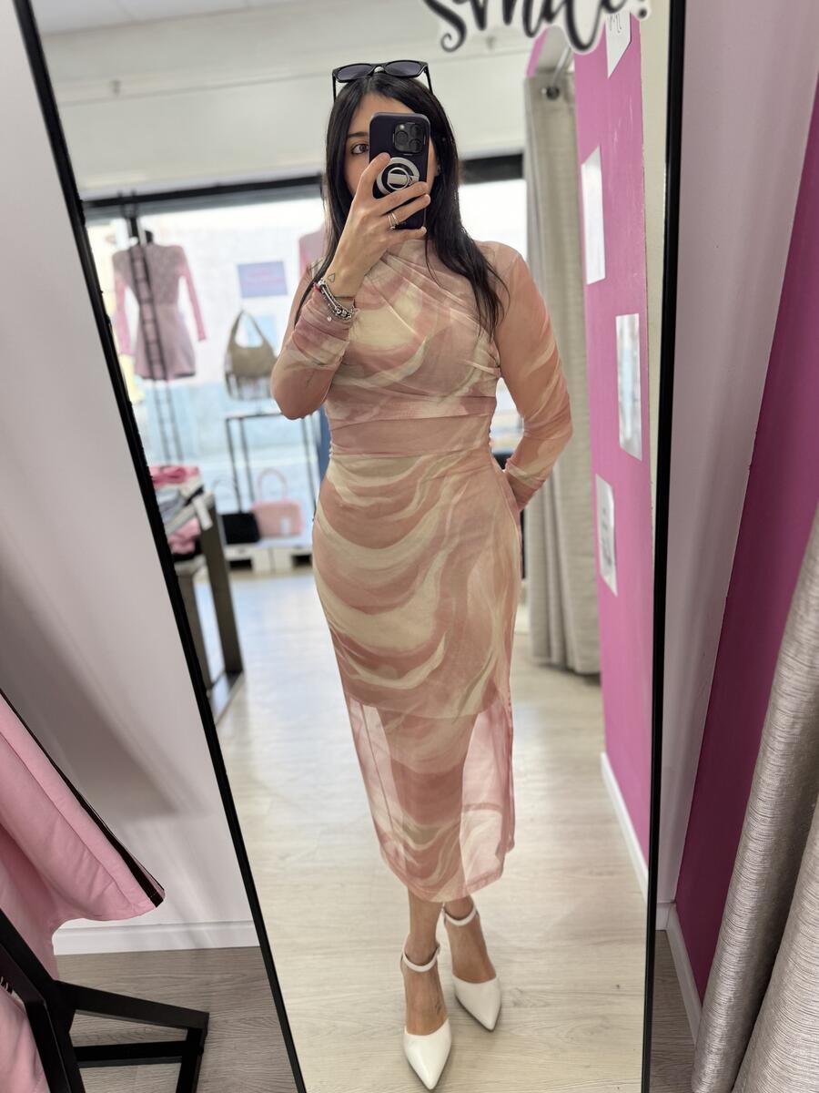 NOVITÀ Abito lungo a fantasia