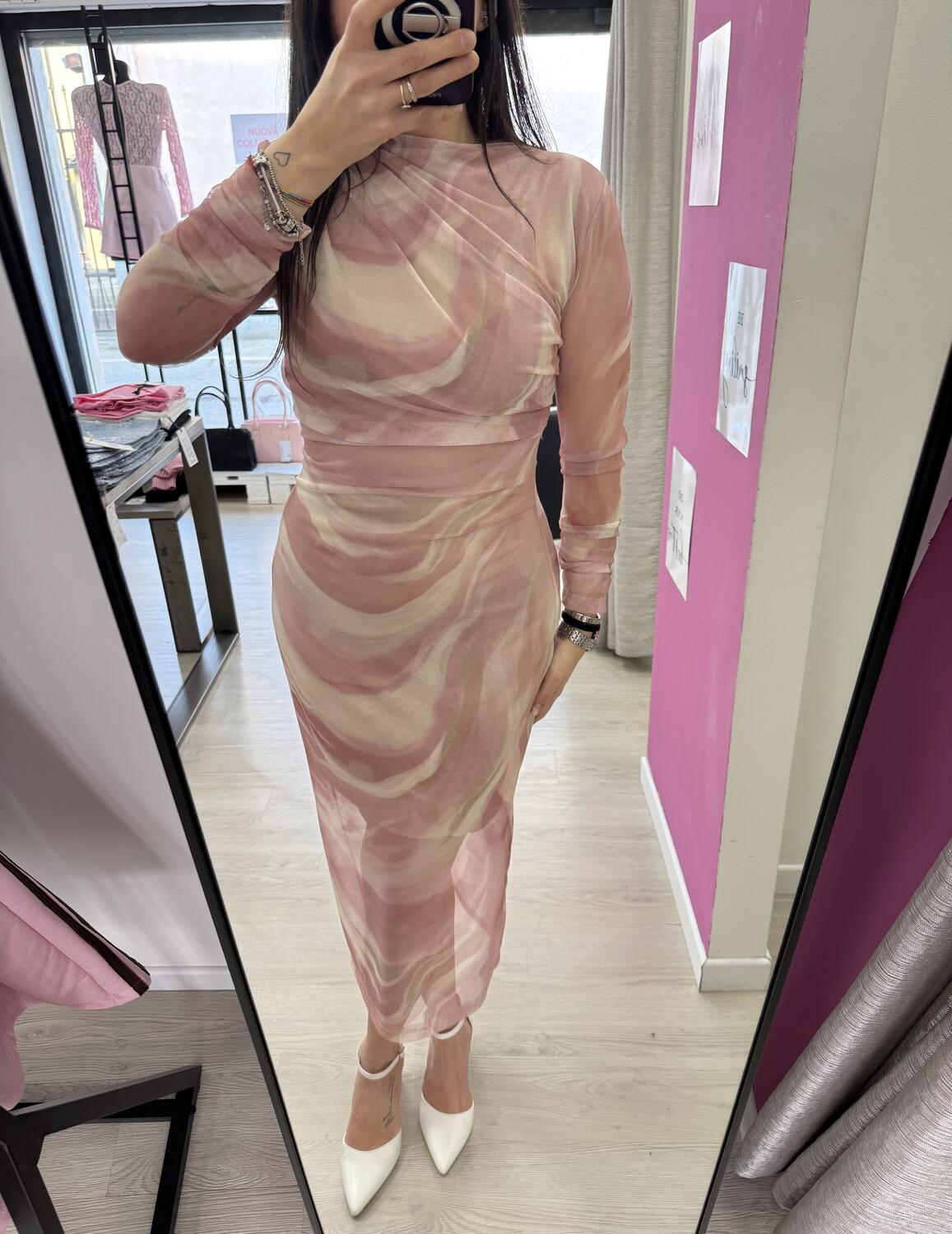 NOVITÀ Abito lungo a fantasia