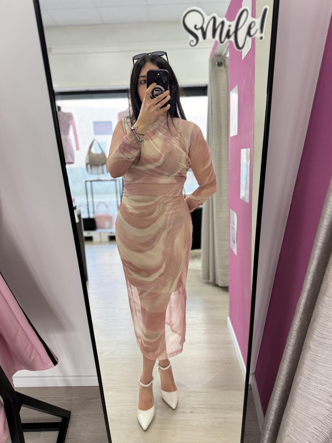 NOVITÀ Abito lungo a fantasia