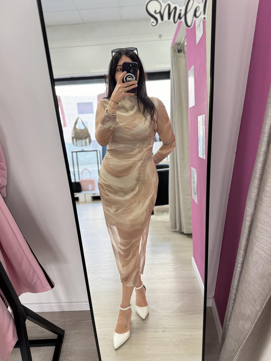 NOVITÀ Abito lungo a fantasia