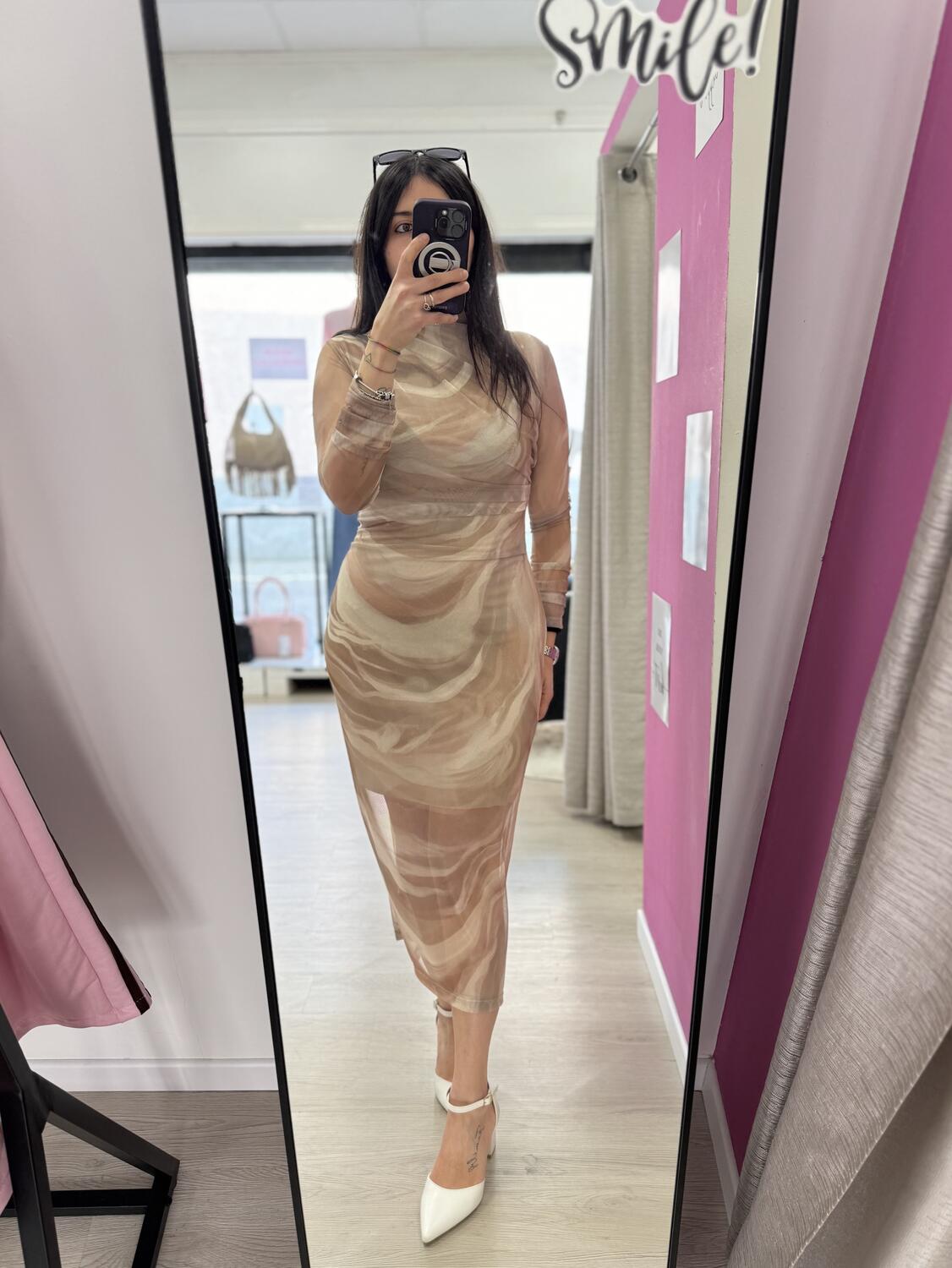 NOVITÀ Abito lungo a fantasia