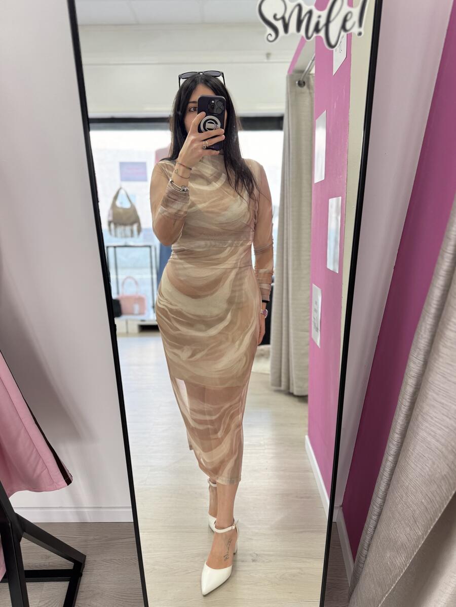 NOVITÀ Abito lungo a fantasia