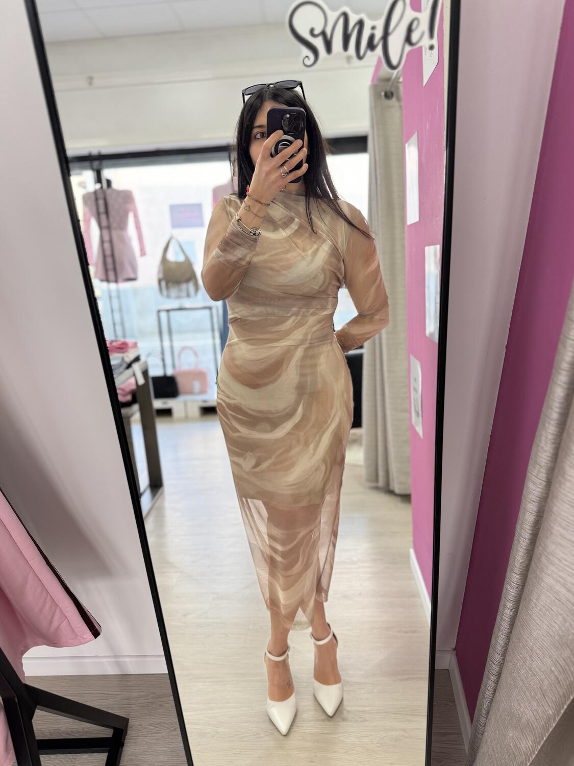 NOVITÀ Abito lungo a fantasia