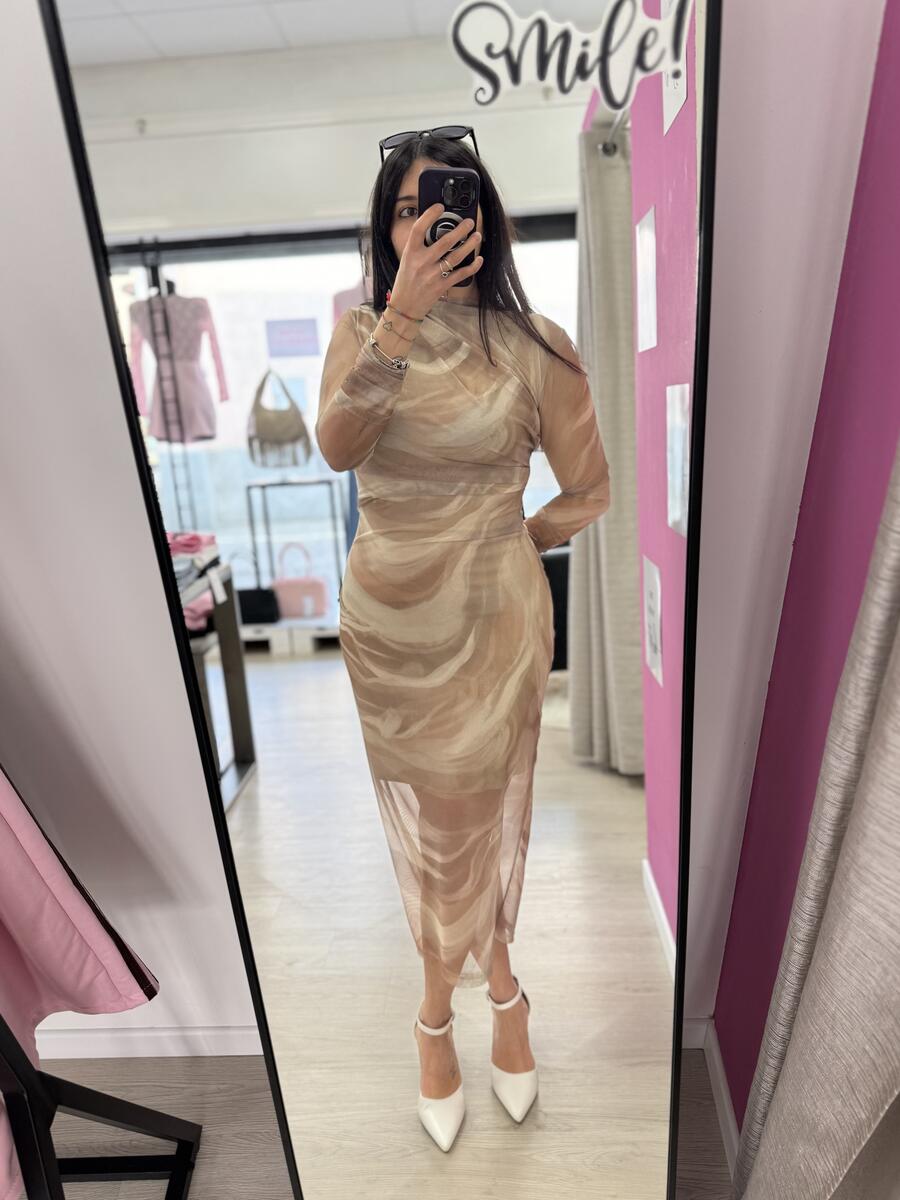 NOVITÀ Abito lungo a fantasia