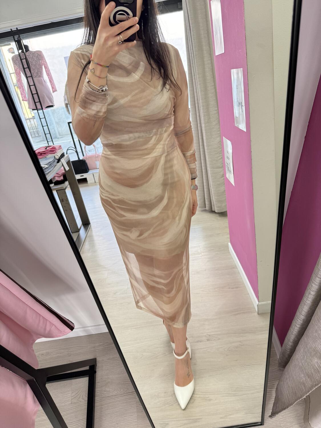 NOVITÀ Abito lungo a fantasia