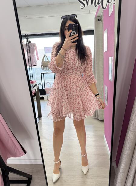 NOVITÀ Abito fiorellini inserti in lurex