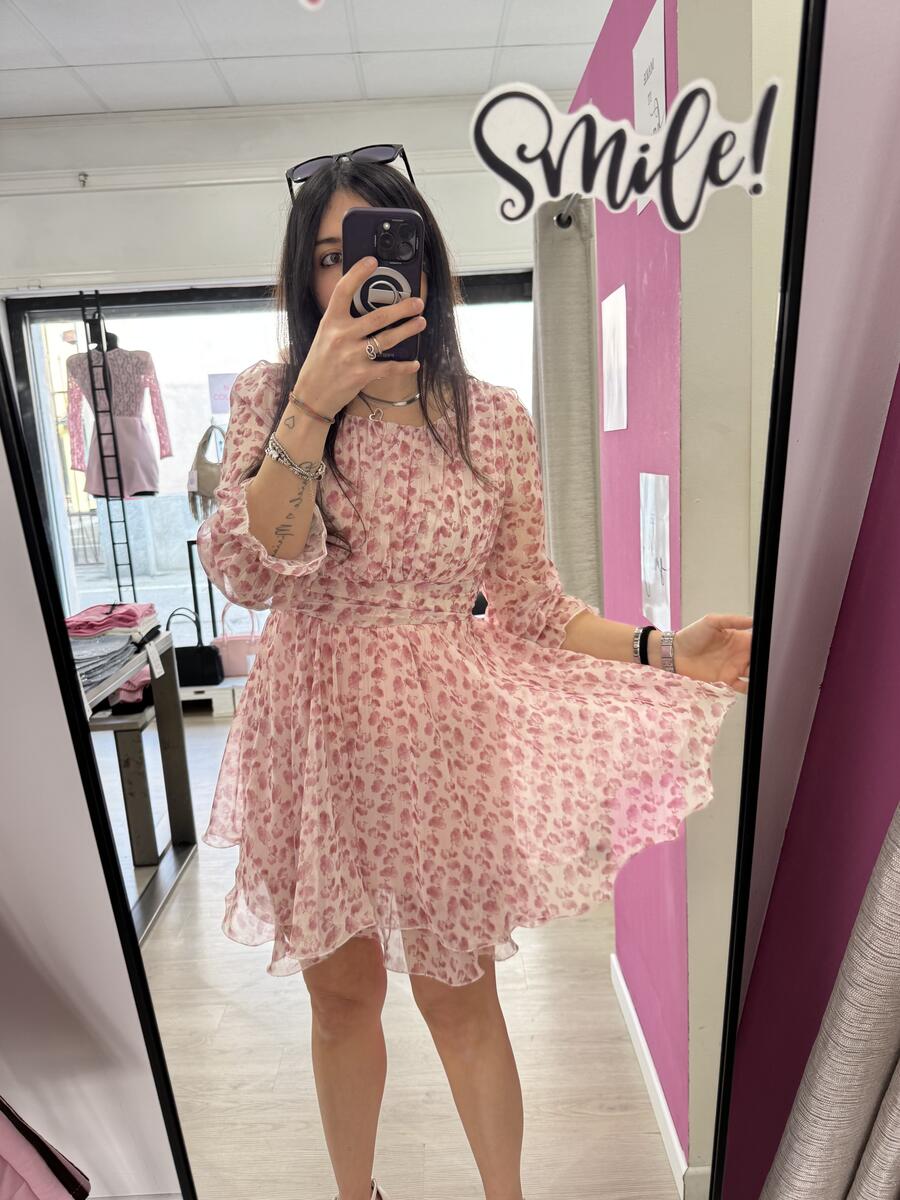 NOVITÀ Abito fiorellini inserti in lurex