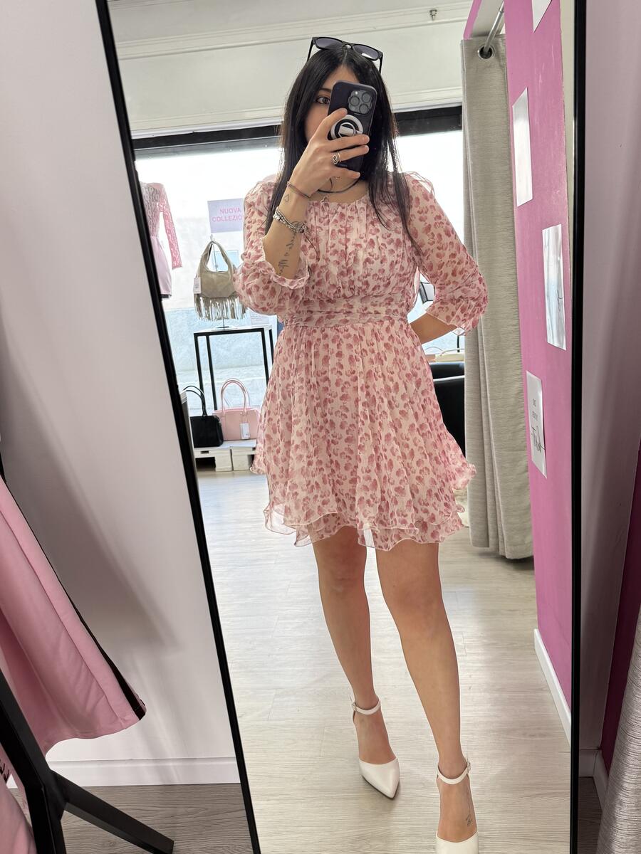 NOVITÀ Abito fiorellini inserti in lurex