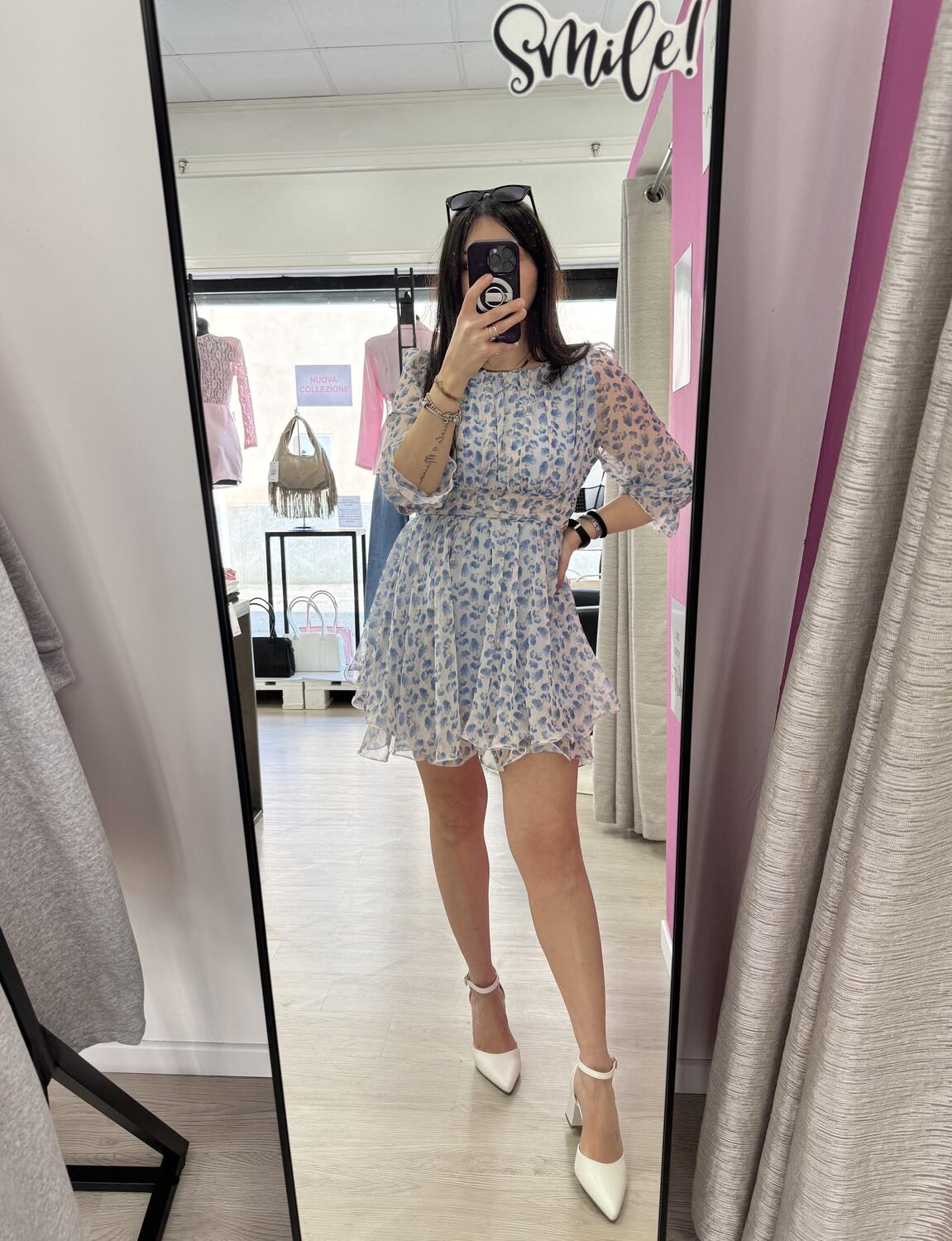 NOVITÀ Abito fiorellini inserti in lurex