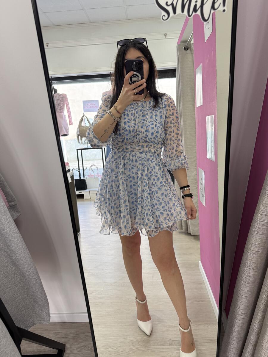 NOVITÀ Abito fiorellini inserti in lurex