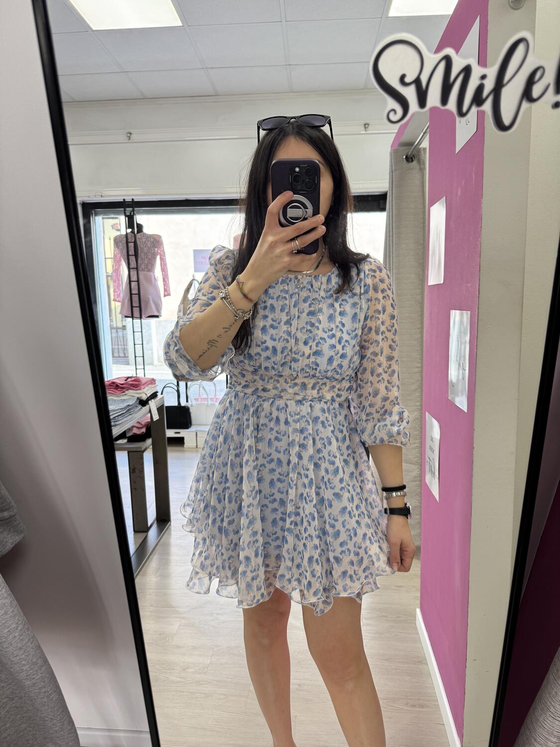 NOVITÀ Abito fiorellini inserti in lurex