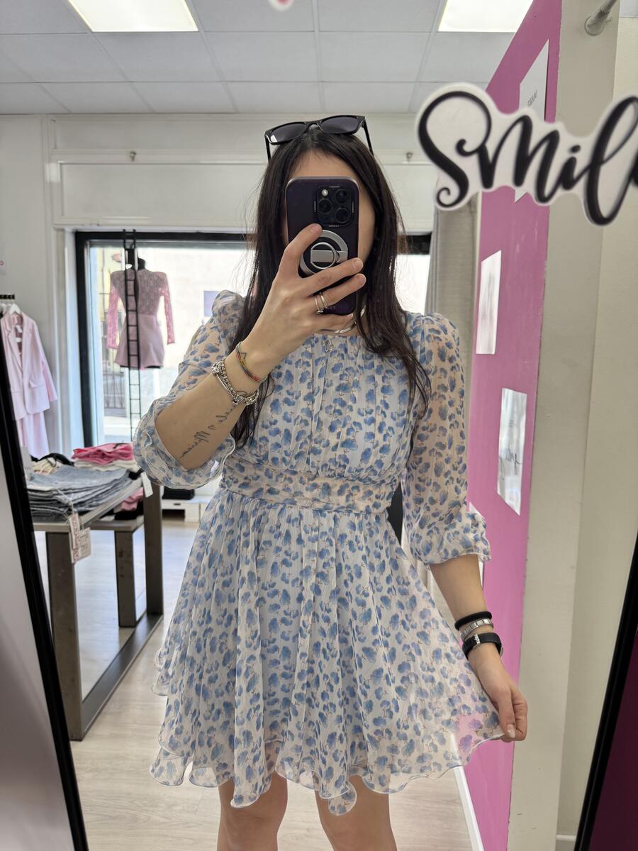 NOVITÀ Abito fiorellini inserti in lurex