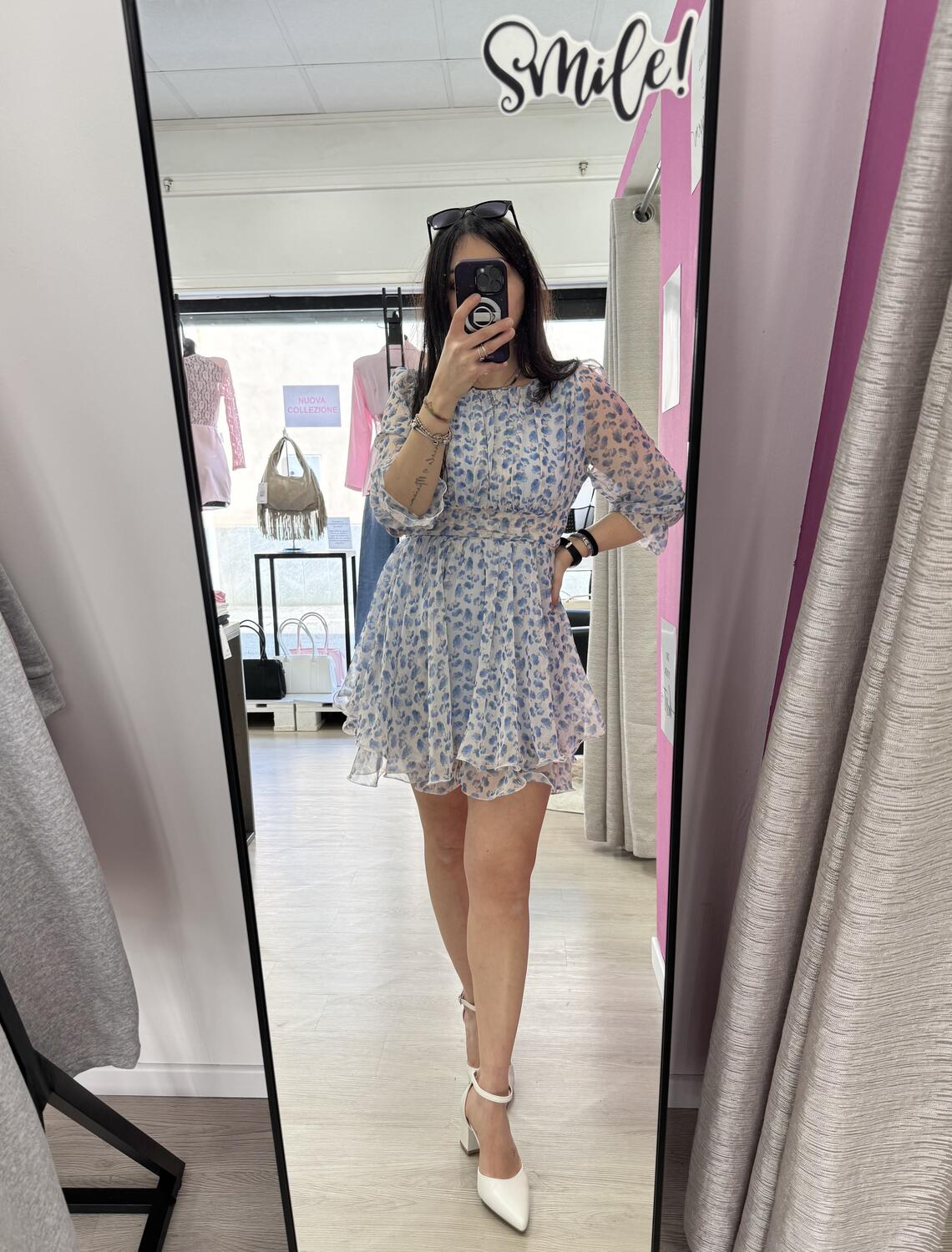 NOVITÀ Abito fiorellini inserti in lurex