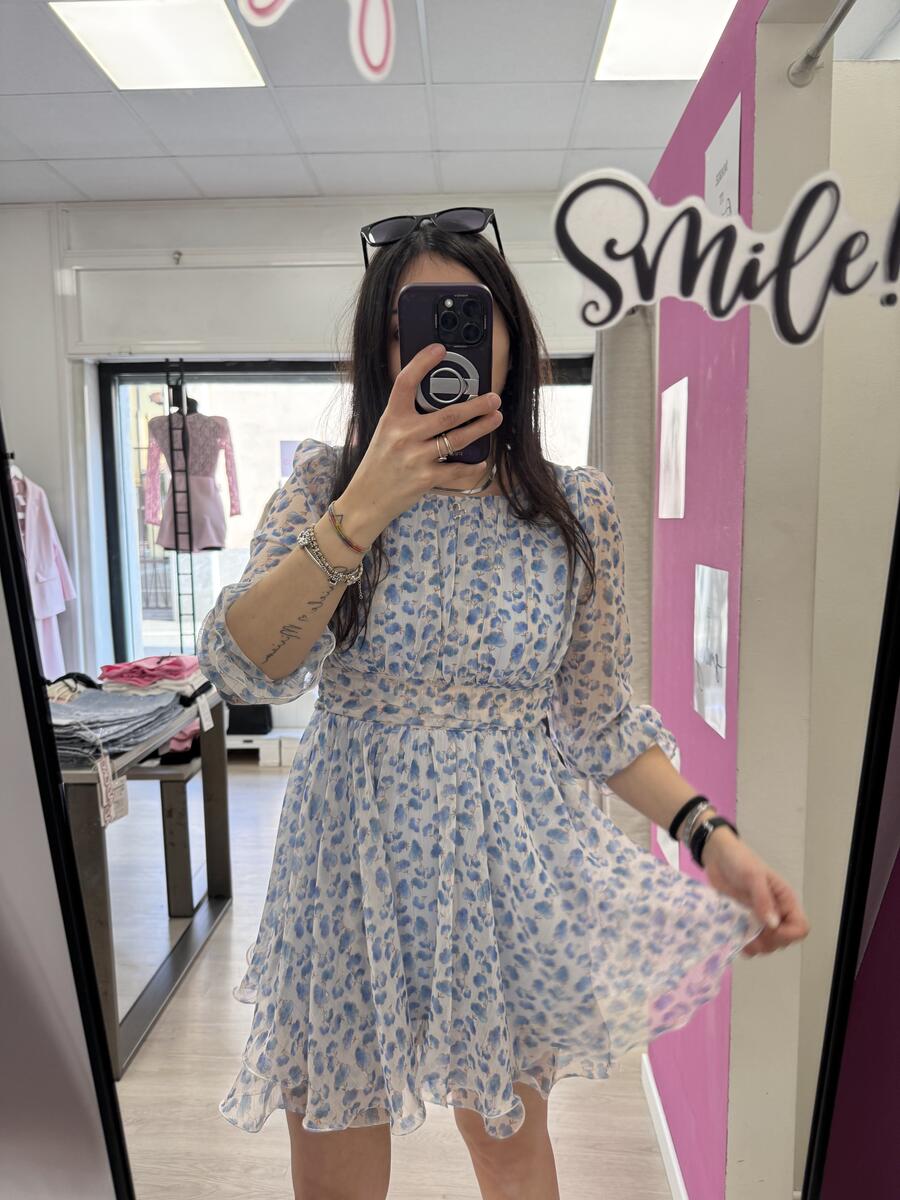 NOVITÀ Abito fiorellini inserti in lurex