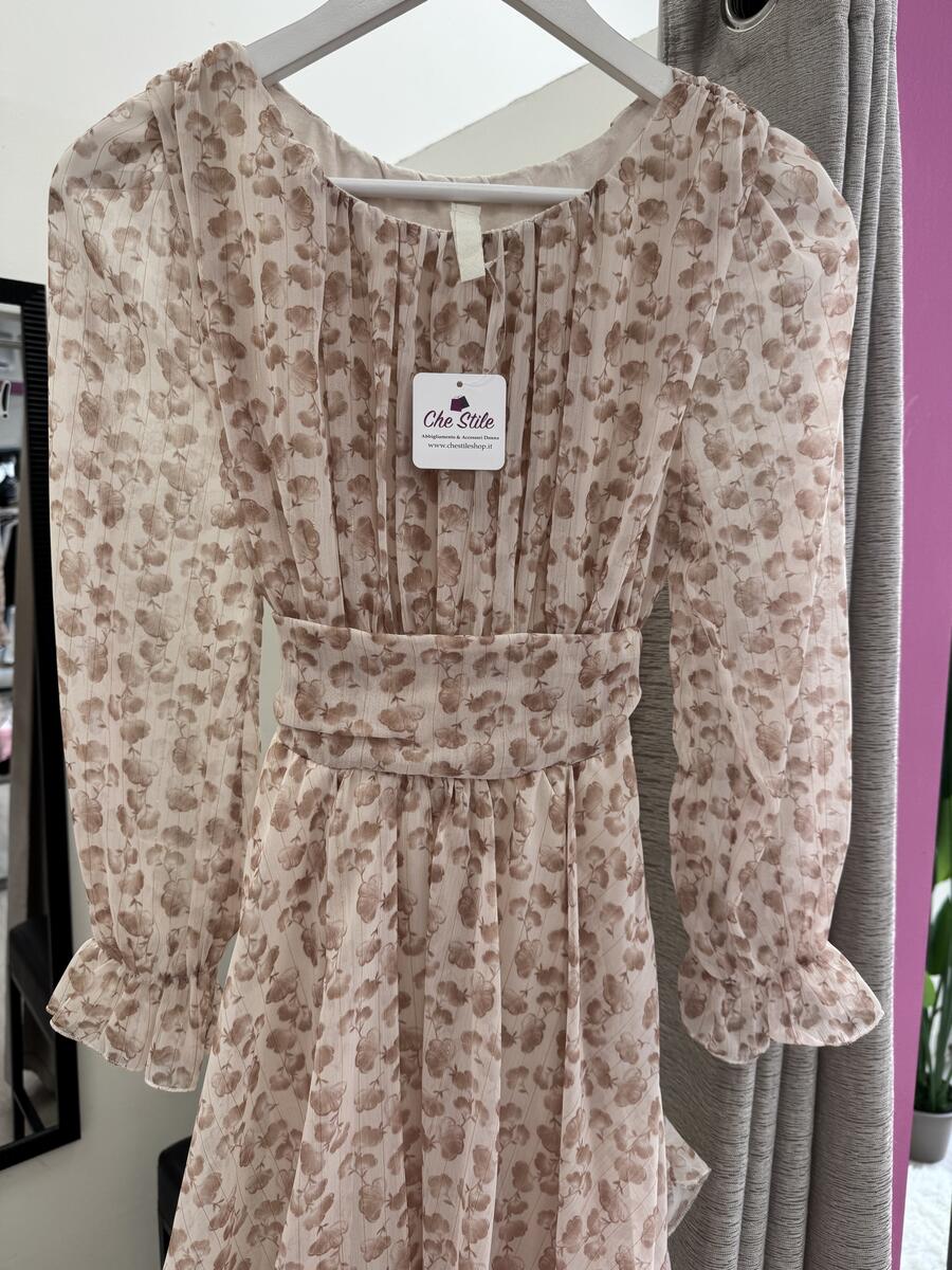 NOVITÀ Abito fiorellini inserti in lurex