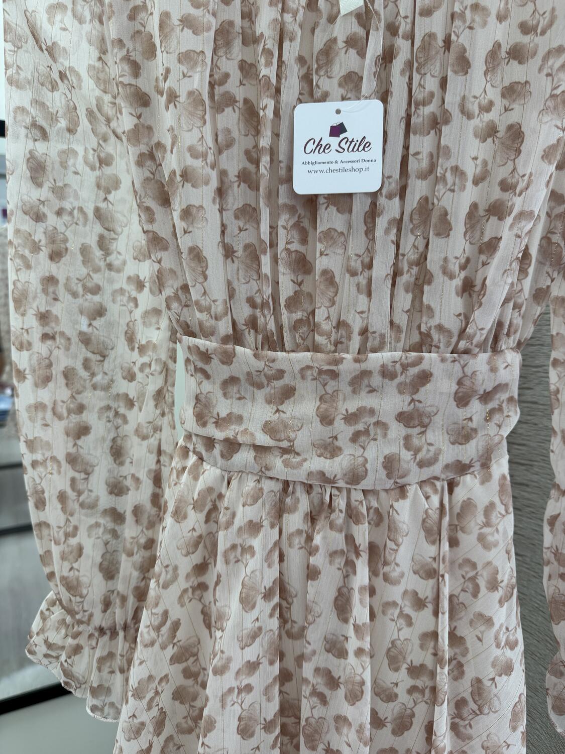 NOVITÀ Abito fiorellini inserti in lurex