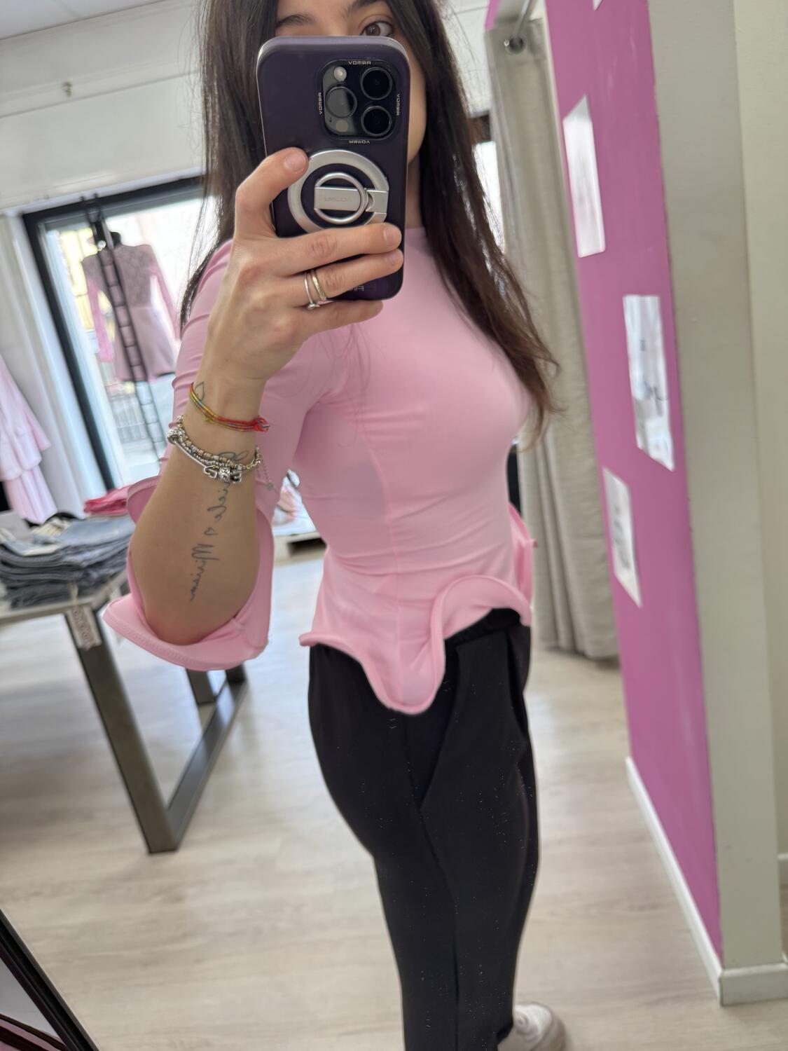 NOVITÀ Maglia in lycra con voulant 