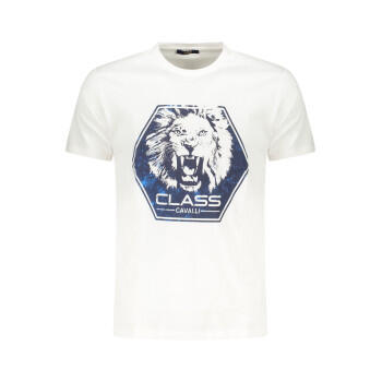 Cavalli Class T-Shirt Maniche Corte Uomo Bianca Stampa Taglia XL