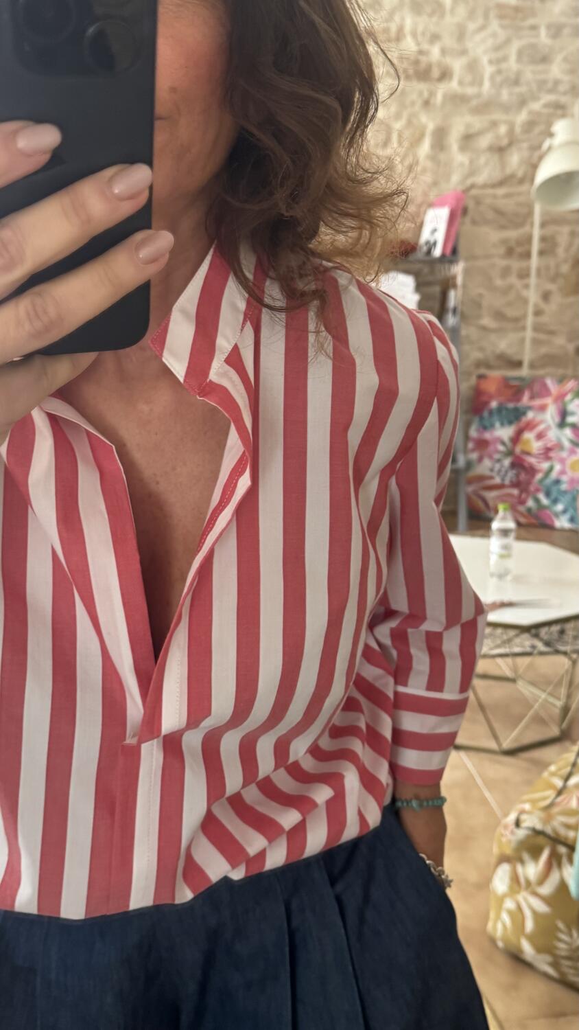 Camicia a righe Red&White