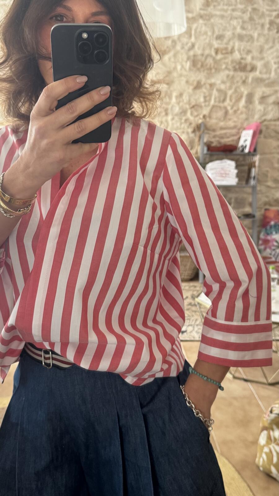 Camicia a righe Red&White