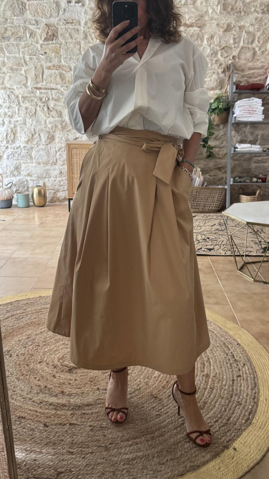 Gonna portafoglio Diana Camel