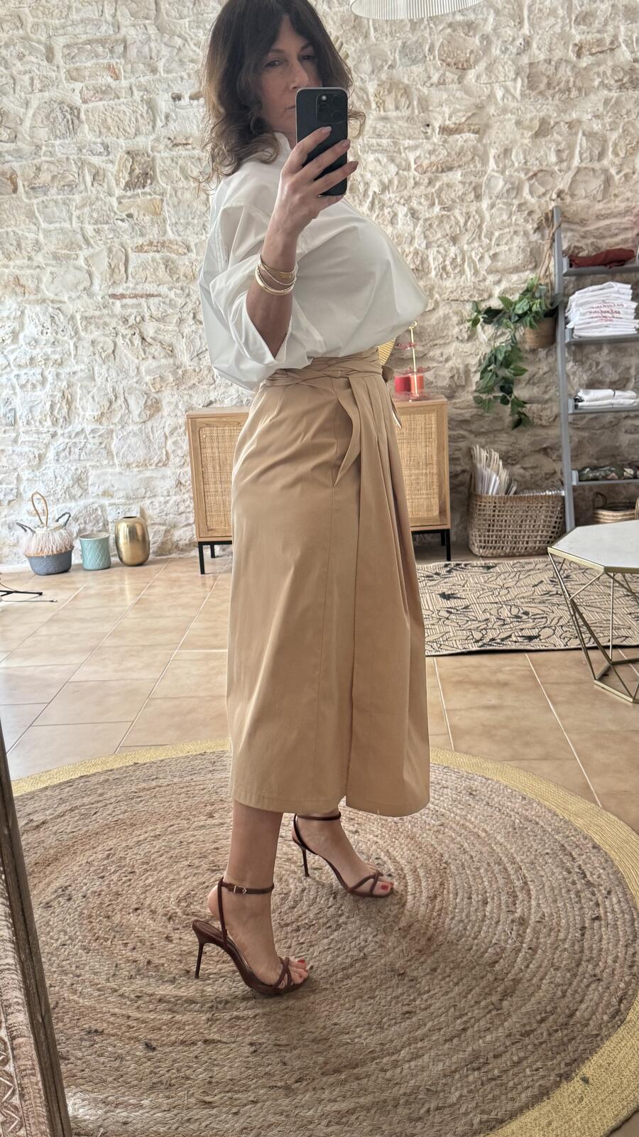 Gonna portafoglio Diana Camel