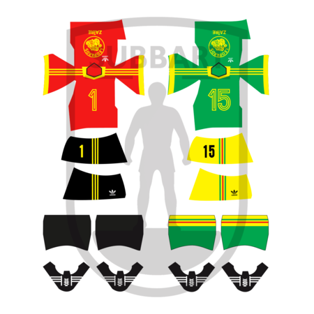 DECALS ZAIRE WORLD CUP 1974