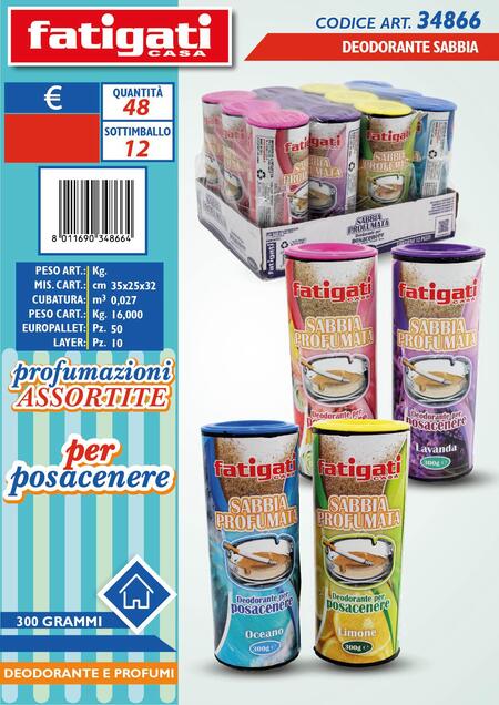 FATIGATI DEODORANTE SABBIA DA 300 gr
 [Conf.da 12 pezzi]