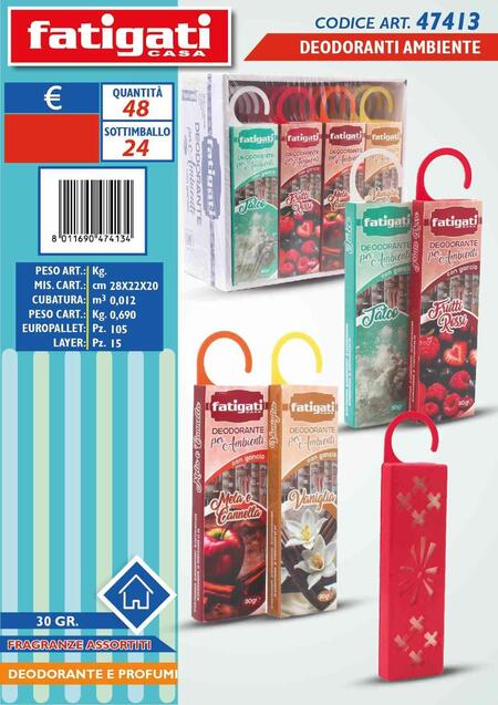 FATIGATI DEODORANTE PER AMBIENTE DA 30 gr
 [Conf.da 24 pezzi]