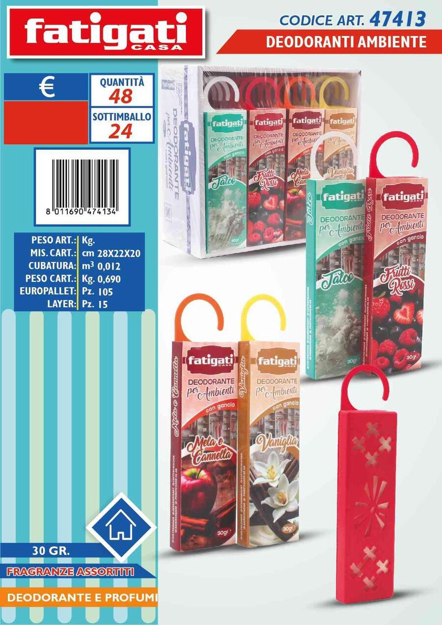 FATIGATI DEODORANTE PER AMBIENTE DA 30 gr
 [Conf.da 24 pezzi]
