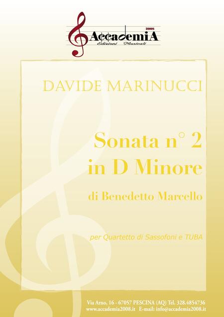 SONATA N.2 IN D MINORE (Quartetto di sassofoni e Tuba) - Davide Marinucci / Benedetto Marcello