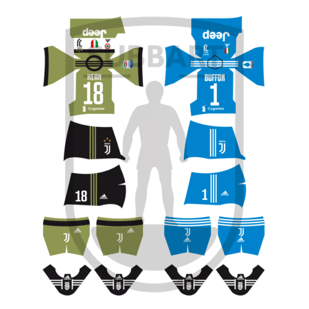 DECALS JUVENTUS TERZA MAGLIA 2017/18