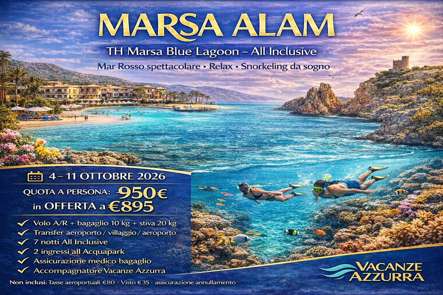 DAL 4 AL 11 OTTOBRE 2026 MARSA ALAM