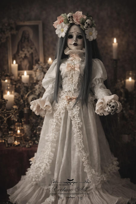 Aura Santa Muerte pezzo unico in porcellana 