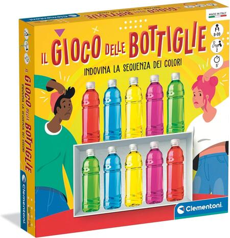 Clementoni - Il Gioco delle Bottiglie, Party Game con 20 Bottiglie, Idea Regalo per Bambini 8+ Anni e Adulti, 2 Giocatori, Made in Italy, Lingua Italiana