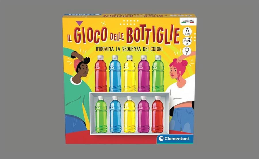 Clementoni - Il Gioco delle Bottiglie, Party Game con 20 Bottiglie, Idea Regalo per Bambini 8+ Anni e Adulti, 2 Giocatori, Made in Italy, Lingua Italiana