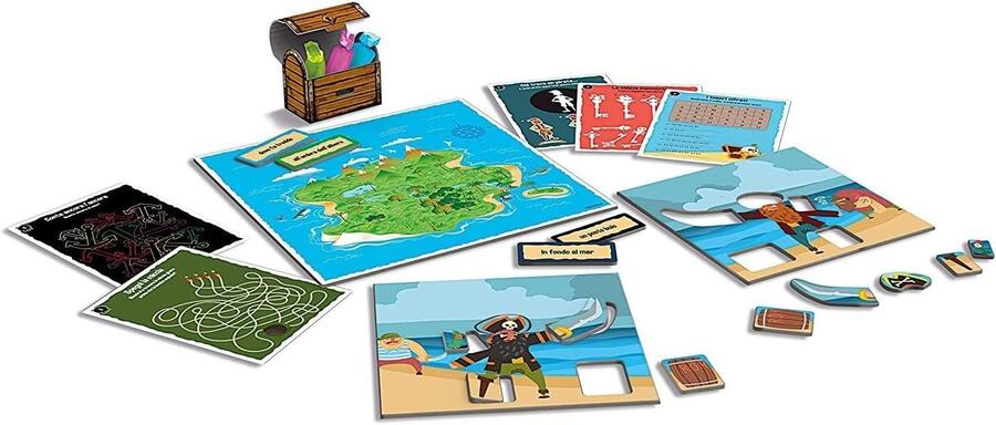 Clementoni - Caccia al Tesoro, Gioco da Tavolo, Party Game per Bambini 6+ Anni e Tutta la Famiglia, 2-12 Giocatori, Più di 80 Indizi e Indovinelli, Made in Italy, Lingua Italiana