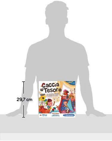 Clementoni - Caccia al Tesoro, Gioco da Tavolo, Party Game per Bambini 6+ Anni e Tutta la Famiglia, 2-12 Giocatori, Più di 80 Indizi e Indovinelli, Made in Italy, Lingua Italiana