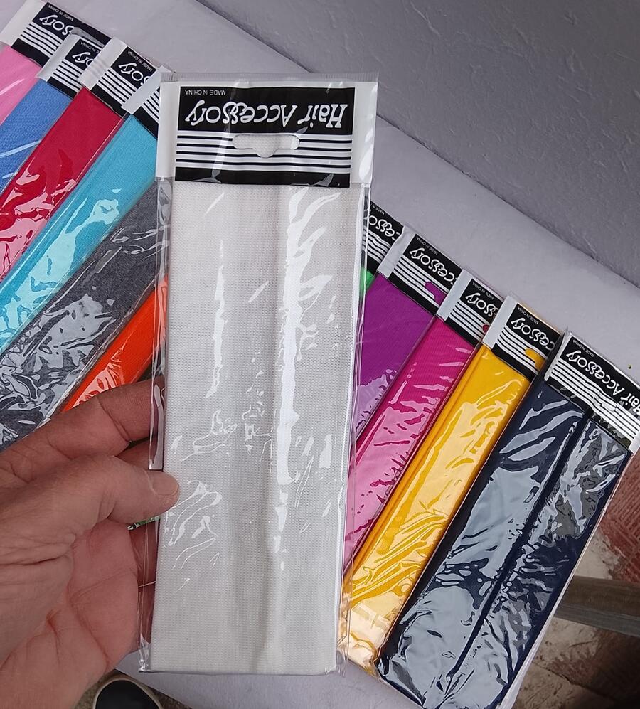 Lotto 6 Fasce Elastiche per Capelli Colori assortiti