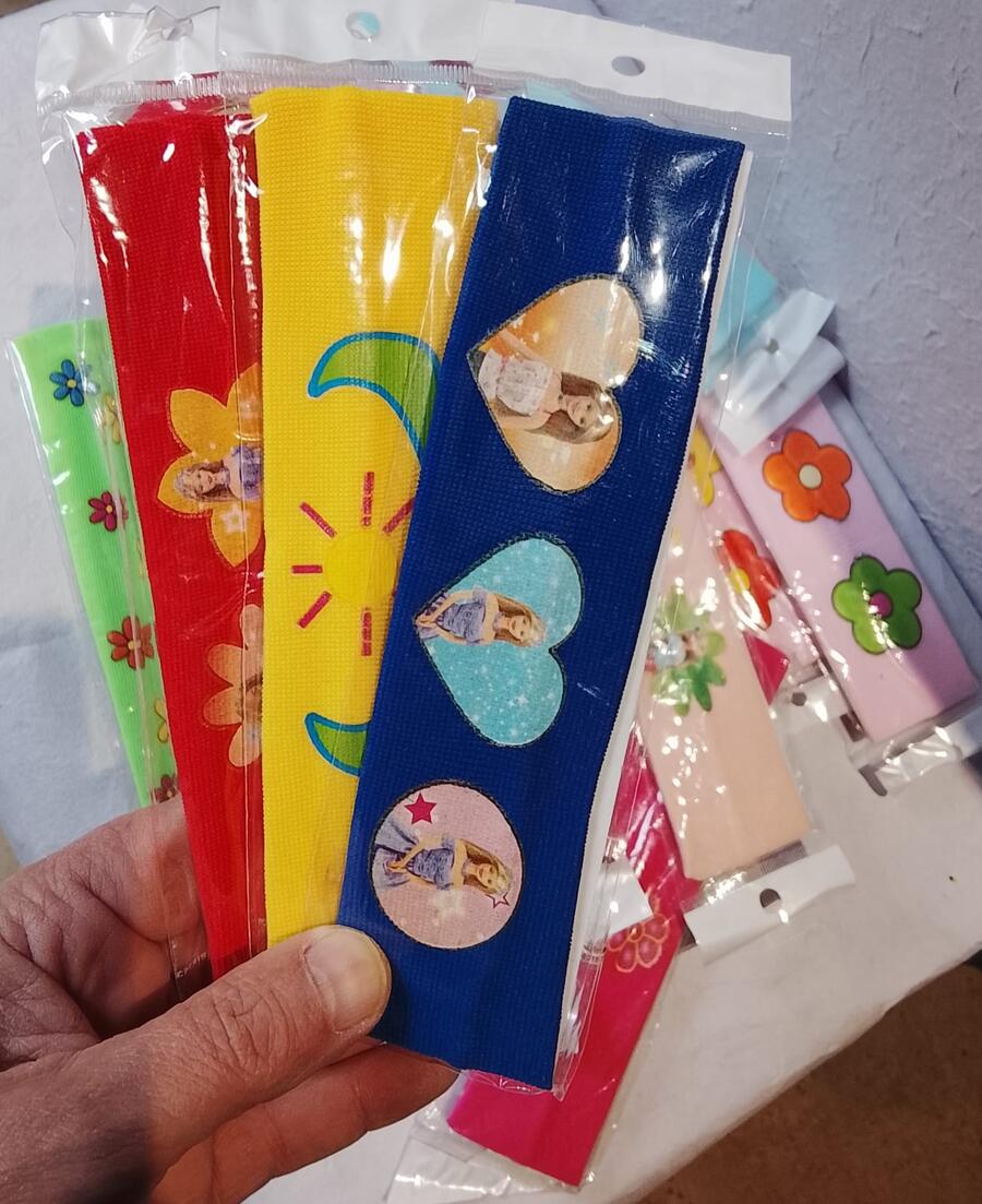 Lotto 6 Fasce Elastiche Bambina con Decorazioni assortite– Colori Assortiti