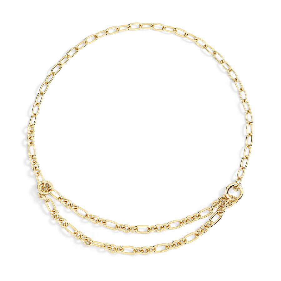 DoDo Collana MAGLIE APRIBILI IN ARGENTO DORATO 