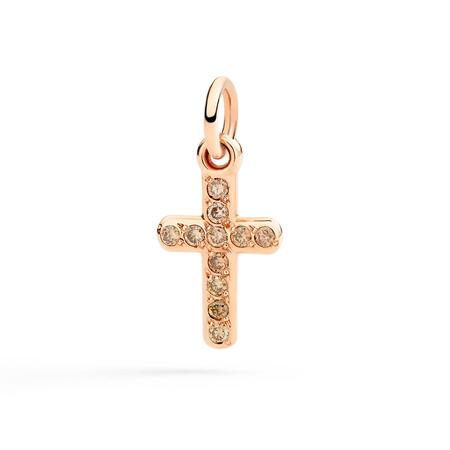 DoDo Ciondolo CROCE ORO ROSA & DIAMANTI 
