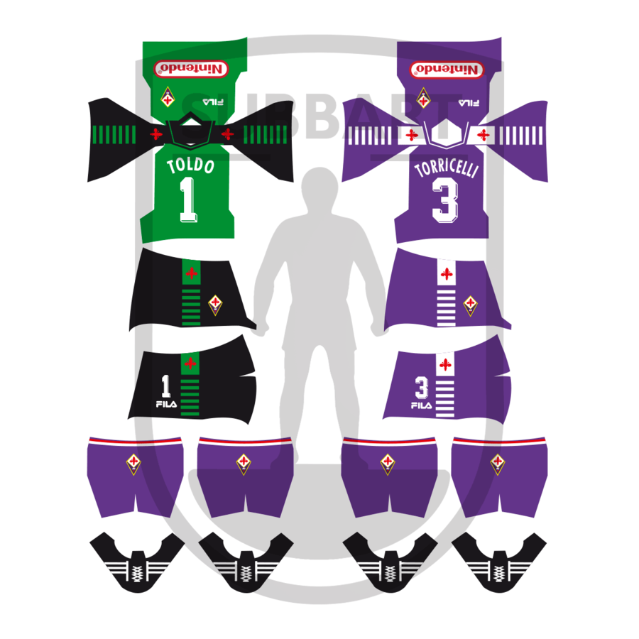 DECALS FIORENTINA HOME 1998/99