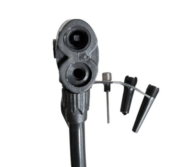 Pompa Manuale ad Aria con Manometro Per Bici Palloni Auto Compressore Portatile