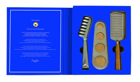 Easy Life - Set Pasta 3 Pezzi in Acciaio con Porzionatore, Grattugia e Pinze