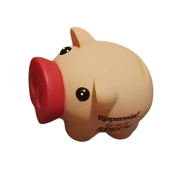 Set 6 Salvadanai Porcellini in PVC – 10 cm – Color Rosa – Infrangibili e Leggeri